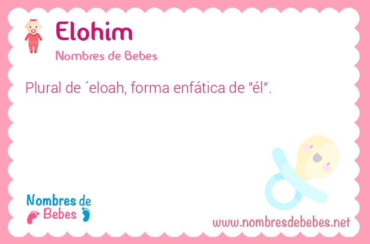 👪 → Qual o significado do nome Elohim?